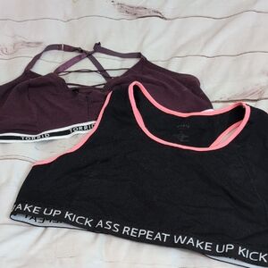 Torrid Lot size 5 Bra Lot Active And Relaxed Bra Set Of Two Black And Purple